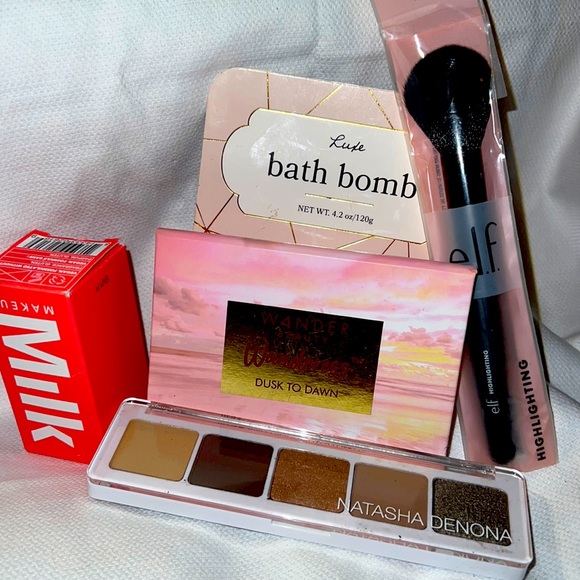 Natasha Denona eyeshadows wander beauty blush , milk wAtermelon mask ,elf &luxe - Picture 1 of 2